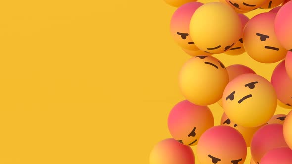 'Angry' Emoji Balls - Floating #4 (Right)