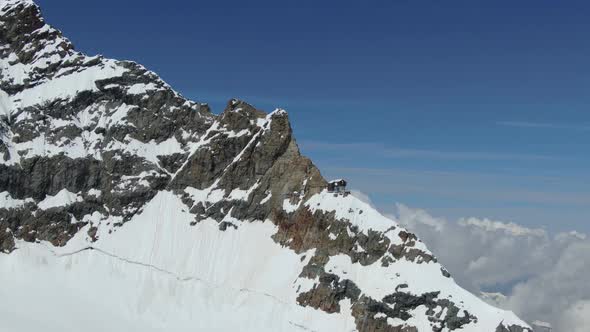 Europe's highest radio relay station at Jungfraujoch: 3,705 meters (12,156 ft)