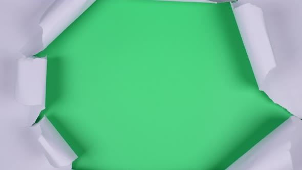 Paper Sheets Tearing from the Center Opening the Screen Transition. alt