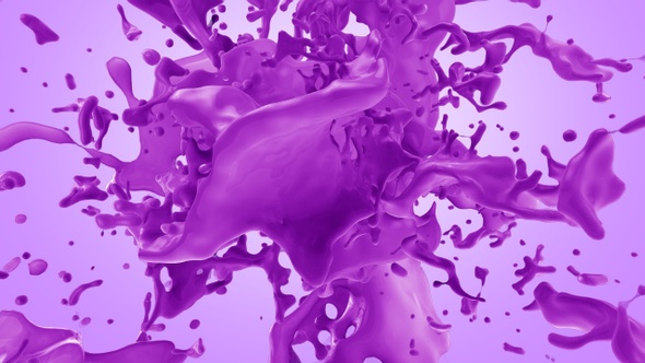 Pouring Purple Color Splash