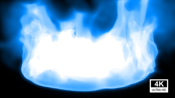 Blue Color Cinematic Fire 4K