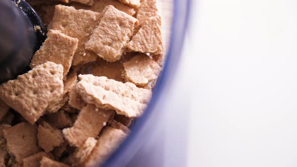 Graham Crackers Falling Into Food Processor