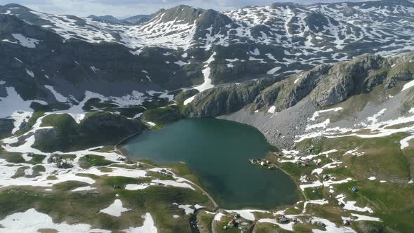 Kapetanovo Lake in Montenegro Sring Time