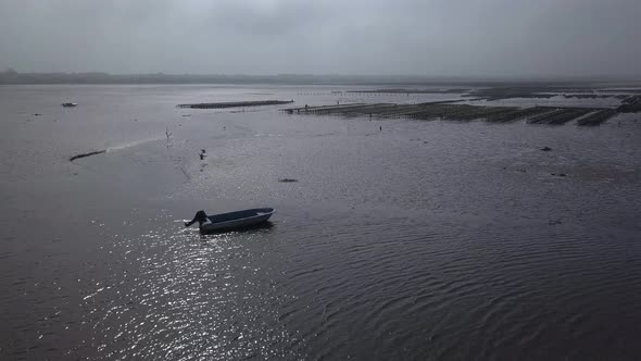 Flying Over Estuary