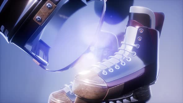 Flying Hockey Puck and Hockey Equipment alt