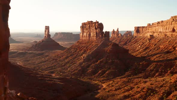 Aerial shot of the amazing rock formations on southern Utah.