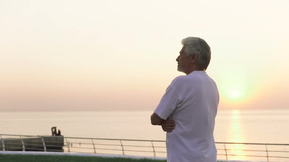 Portrait of Handsome Senior Man By the Sea