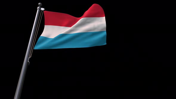 Luxembourg Flag With Alpha Channel  4K