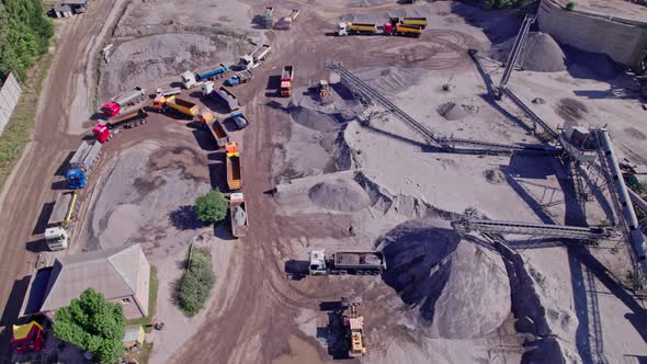 Stone Sorting Conveyor Belt in a Large Quarry