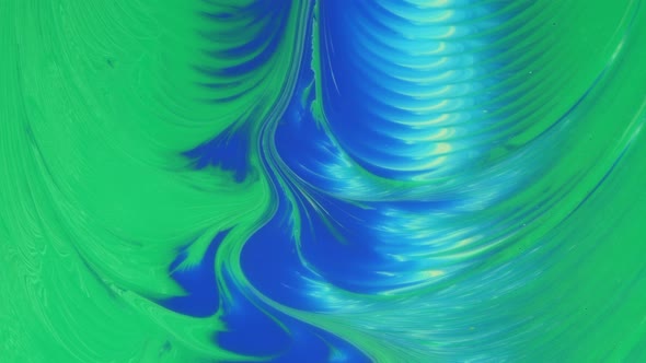 Liquid Abstractions Blue Green and White