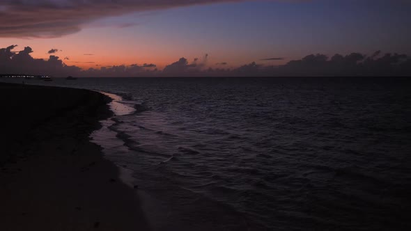 Sunset on Tropical Beach. Summer Vacations