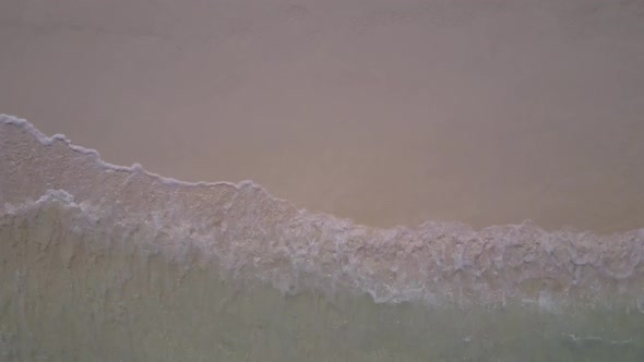 Aerial view landscape of exotic coastline beach by blue lagoon with sand background