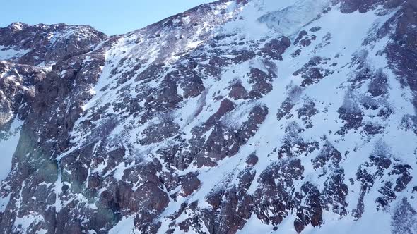 High Snowcapped Peaks and Glaciers