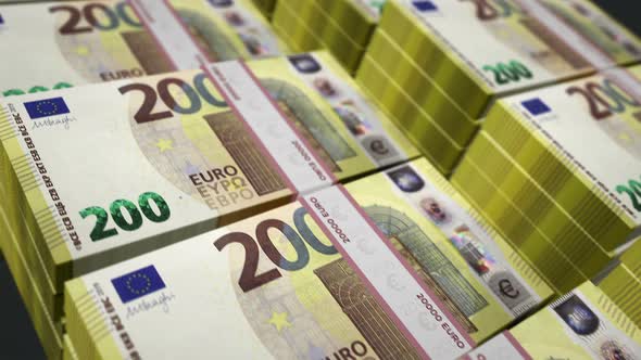 Euro money banknotes pack seamless loop