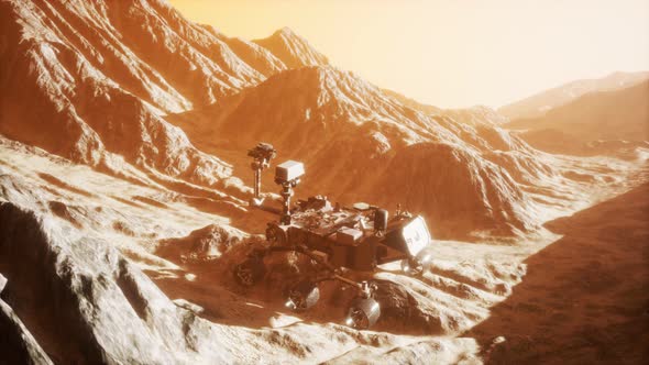 Curiosity Mars Rover Exploring the Surface of Red Planet alt