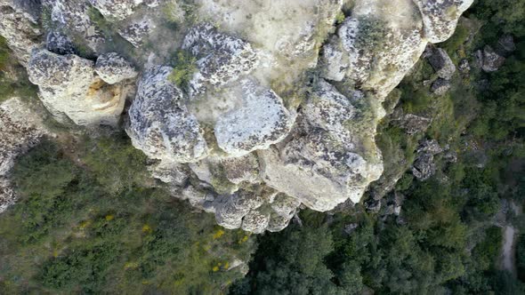 Ihlara Valley Canyon View From Air During Sunrise