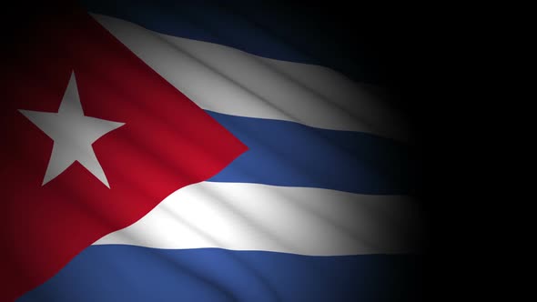 Cuba Flag Blowing in Wind alt