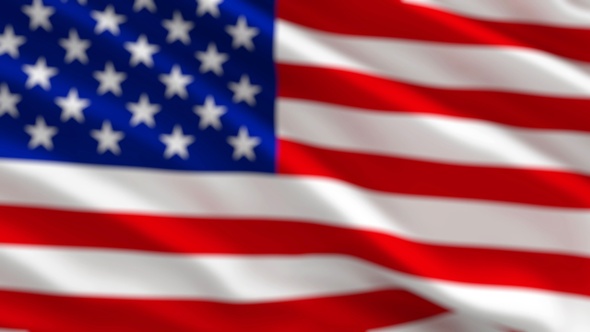 USA Flag Background Out of Focus (2 Versions) - Loop