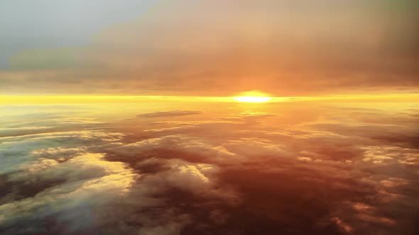 Stunning Sunset Over Floating Clouds