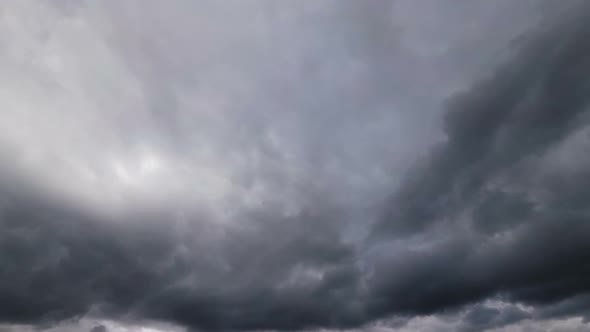 Storm Clouds Are Moving in the Sky. Time Lapse