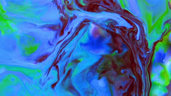 Abstract Colorful Fluid Paint Background Macro Textured 10