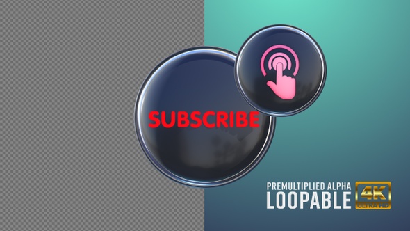 Subscribe Badge Looping with Alpha Channel