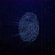 finger print hightech security scan on digital background. - VideoHive Item for Sale