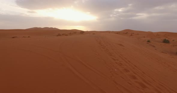 AERIAL: Sahara desert in Morocco
