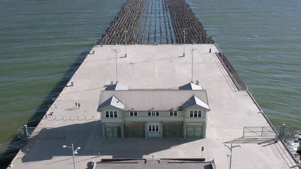 Princes Pier in Port Melbourne Australia Seen From the Air