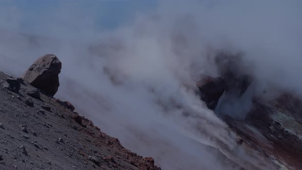 Caldera of Avachinsky Stratovolcano Also Known As Avacha Volcano