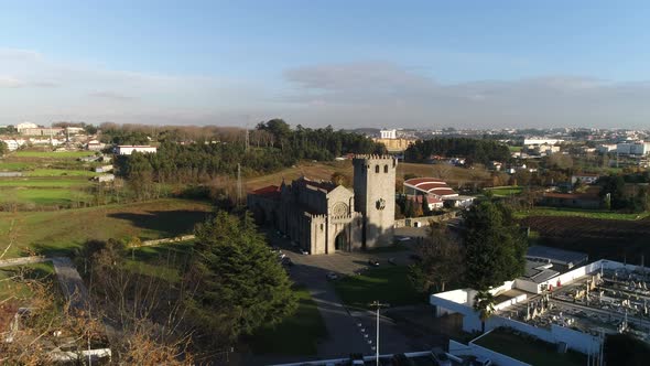 Monastery of Leça do Balio, Portugal Aerial View