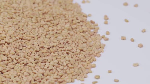 Fenugreek Seeds Pile Off Center