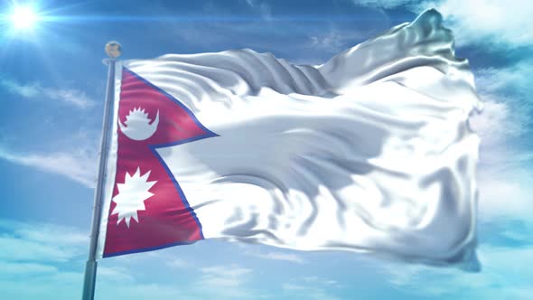 4K 3D Nepal Flag