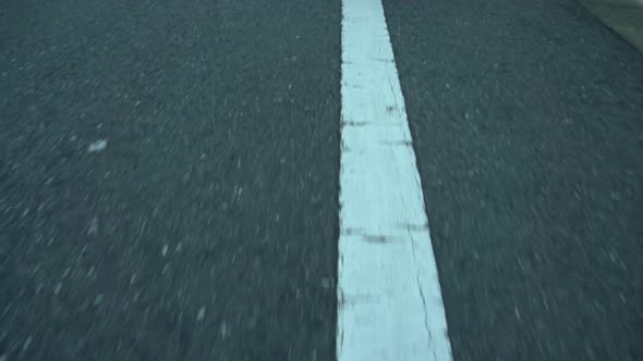 Man walking in a hurry down the street