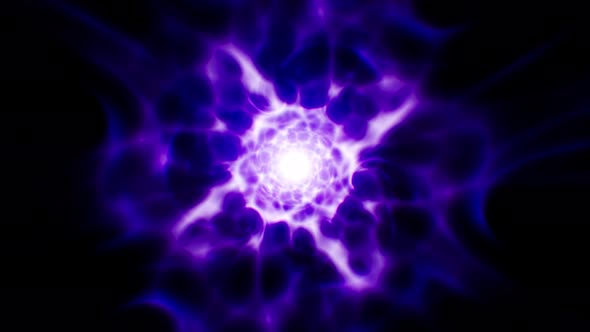 Abstract Fractal Plasma Energy Neon Background Loop 4K alt