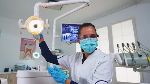 POV of Patient in a Dental Clinic Sitting on Surgery Chair