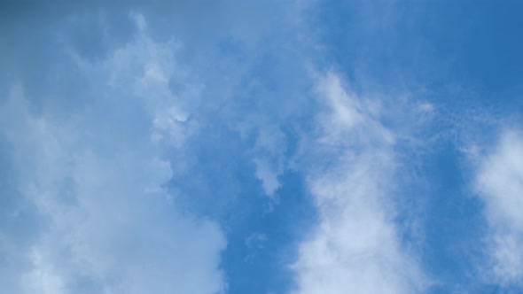 White clouds on blue sky