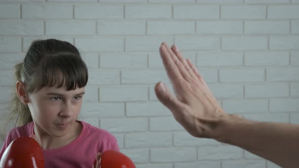 Practice boxing punch.