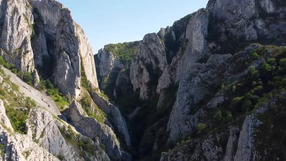 Drone Shot In Turda Gorges In Romania