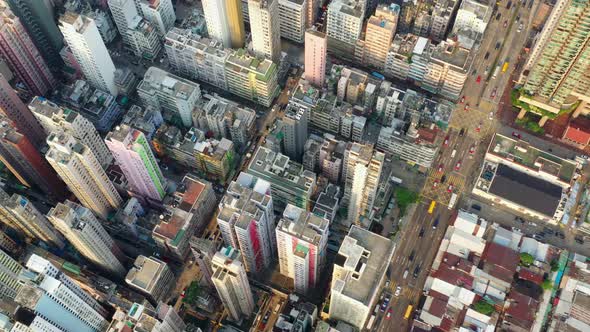 Aerial view of Hong Kong city