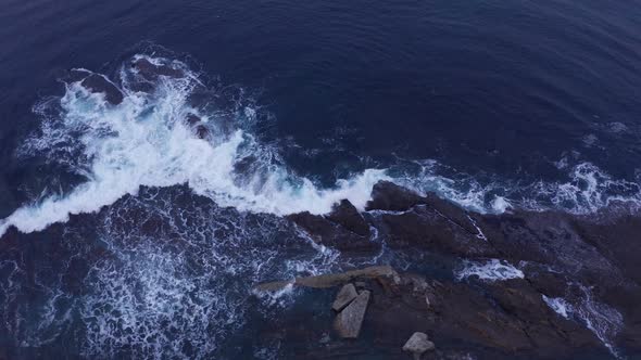 Ocean waves crashing on Coast of California