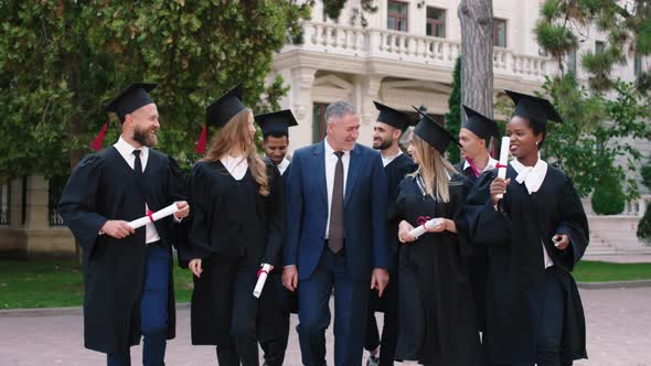 Multiethnic Graduates Students in the College Park
