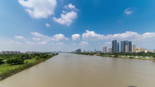 Time lapse of cityscape in nanjing city,china