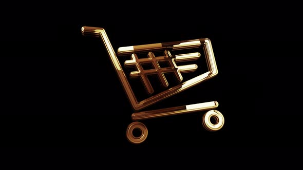 Shopping cart icon online commerce and business symbol digital concept