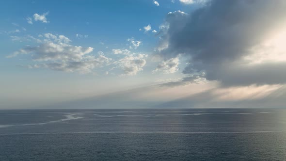 Colorful sunset over the Mediterranean Sea