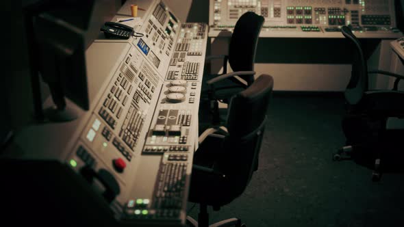 Empty Power Plant Control Room