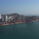 The Aerial View on Port Cranes and Cargo Terminal in Harbor of Cartagena Colombia - VideoHive Item for Sale