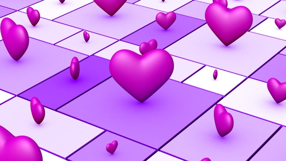 Valentines Hearts Background V2