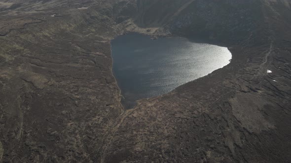 Exhilarating Lough Ouler heart shaped lake Wicklow mountains offering