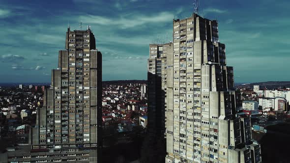 Belgrade Aerial Brutalist Architecture